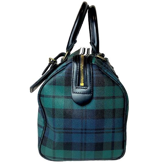 MRALPH LAUREN Black Watch Plaid Boston Weekend Travel Doctors Bag Speedy 30cm - Picture 5 of 17